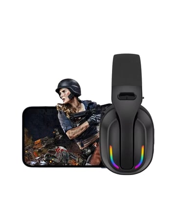 RGB Aydınlatmalı Kablosuz Oyuncu Kulaklığı Konsol ve PC Uyumlu