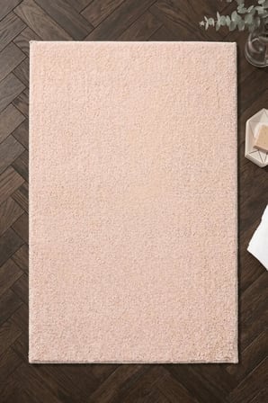 Nistanbul Nis-027 Desen 5 Pembe Kadife Modern Salon, Oturma Odası ve Mutfak Halısı - Kaymaz Taban, Yıkanabilir