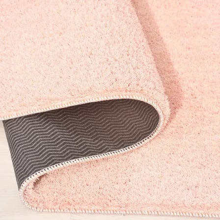 Nistanbul Nis-027 Desen 5 Pembe Kadife Modern Salon, Oturma Odası ve Mutfak Halısı - Kaymaz Taban, Yıkanabilir