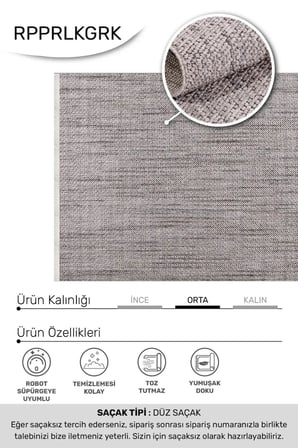 Nistanbul Nis-035 Desen 1 Koyu Gri Oturma Odası, Koridor ve Yatak Odası Halısı - Robot Süpürge Uyumlu, Kolay Temizlenebilir
