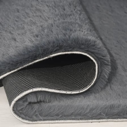 Nistanbul Nis-025 Desen 1 Antrasit Peluş Halısı - Kaymaz Taban