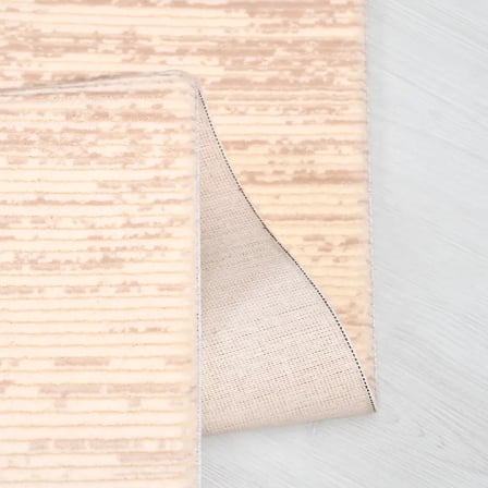 Nistanbul Nis-001 Desen 5 Vizon/Krem Salon, Oturma Odası ve Koridor Halısı - Robot Süpürge Uyumlu, Kolay Temizlenebilir