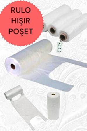 1 RULO POŞET HIŞIR MARKET MANAV ALIŞVERİŞ BÜYÜK BOY 27x52cm ŞEFFAF 200 ADET