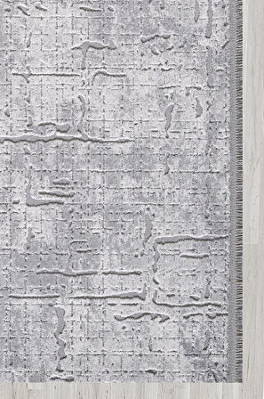 Artemis Halı Runner 05016A Krem Gri Modern Saçaklı Halı