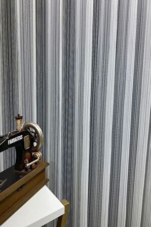 Çizgili Modern Tasarım Rustik Kuşgözü Tül Perde