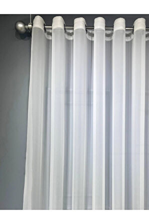 Crop Sade Modern Rustik Kuşgözü Tül Perde