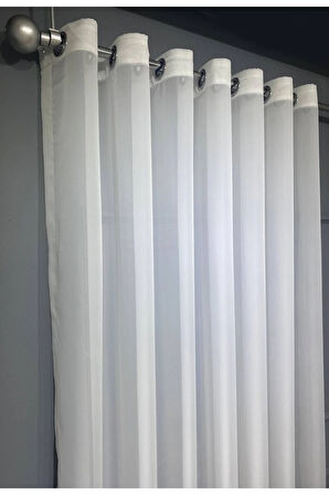 Crop Sade Modern Rustik Kuşgözü Tül Perde