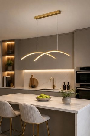 Rüzgar Eskitme Renk Modern Tasarım Beyaz Ledli Cafe - Mutfak - Salon Led Avize