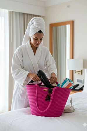 El İşçiliği Zigzag Tekniği ile Dikilen Şık Tasarım Çanta