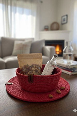 El Yapımı Zigzag Dikiş Yuvarlak Supla 6'lı Set