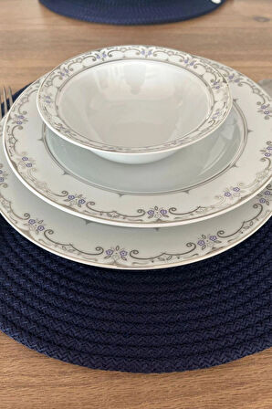 El Yapımı Zigzag Dikiş Yuvarlak Supla 6'lı Set