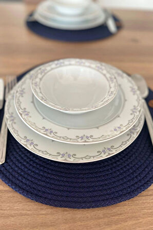 El Yapımı Zigzag Dikiş Yuvarlak Supla 6'lı Set