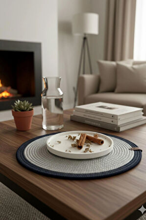 El Yapımı Zigzag Dikiş Yuvarlak Supla 6'lı Set