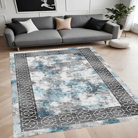 Rovigo Home Dijital Baskı Yıkanabilir Kaymaz Taban Salon Halısı Ve Yolluk RV005-FNL255