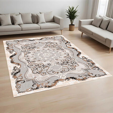 Rovigo Home Dijital Baskı Yıkanabilir Kaymaz Taban Salon Halısı Ve Yolluk RV017-FNL271