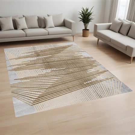 Rovigo Home Dijital Baskı Yıkanabilir Kaymaz Taban Salon Halısı Ve Yolluk RV096-FNL383