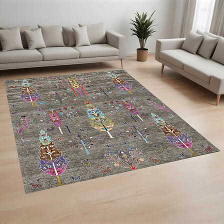 Rovigo Home Dijital Baskı Yıkanabilir Kaymaz Taban Salon Halısı Ve Yolluk RV128-FNL434