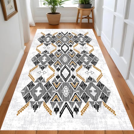 Rovigo Home Dijital Baskı Yıkanabilir Kaymaz Taban Salon Halısı Ve Yolluk RV130-FNL435