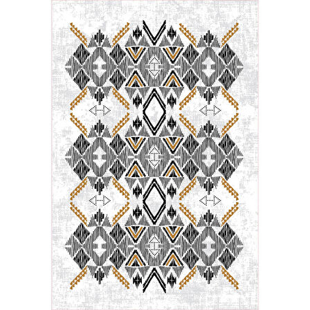 Rovigo Home Dijital Baskı Yıkanabilir Kaymaz Taban Salon Halısı Ve Yolluk RV130-FNL435