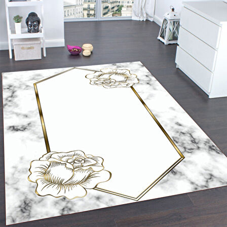 Rovigo Home Dijital Baskı Yıkanabilir Kaymaz Taban Salon Halısı Ve Yolluk RV142-FNL447