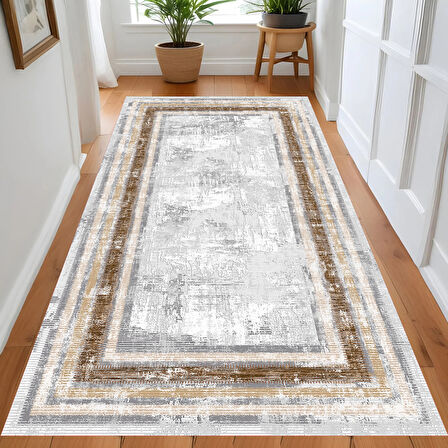 Rovigo Home Dijital Baskı Yıkanabilir Kaymaz Taban Salon Halısı Ve Yolluk RV146-FNL451