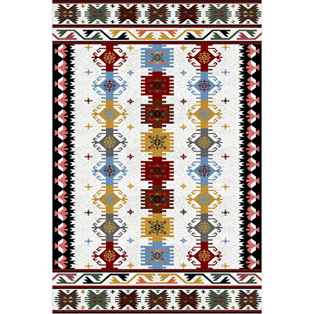 Rovigo Home Dijital Baskı Yıkanabilir Kaymaz Taban Salon Halısı Ve Yolluk RV164-FNL470