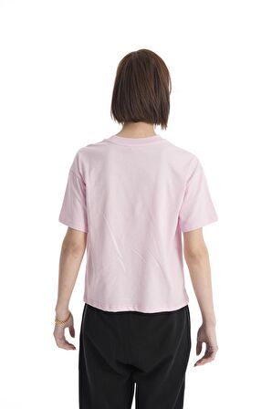 Pembe Bisiklet Yaka T-shirt