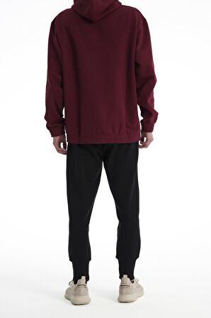 Bordo Kapüşonlu Pro Unisex Sweatshirt