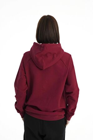 Bordo Örme Unisex Basic Sweatshirt