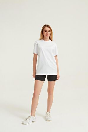 Beyaz Unisex Oversize Basic T-Shirt