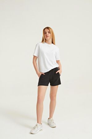 Beyaz Unisex Oversize Basic T-Shirt