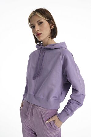 Mor Crop Serisi Sweatshirt