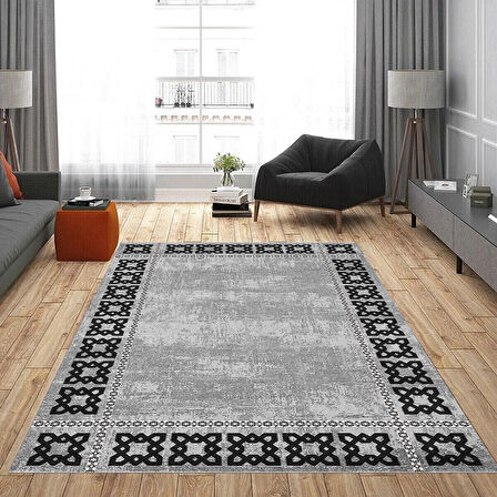 Rovigo Home Dijital Baskı Yıkanabilir Kaymaz Taban Salon Halısı Ve Yolluk RVG0820-FNL30