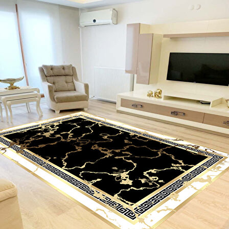 Rovigo Home Dijital Baskı Yıkanabilir Kaymaz Taban Salon Halısı Ve Yolluk RVG0839-FNL49