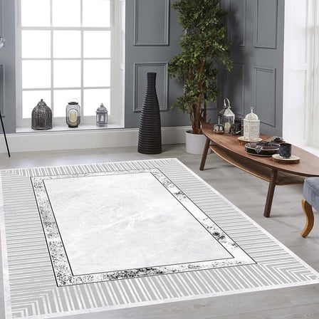 Rovigo Home Dijital Baskı Yıkanabilir Kaymaz Taban Salon Halısı Ve Yolluk RVG0904-FNL119
