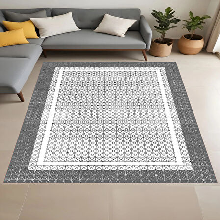 Rovigo Home Dijital Baskı Yıkanabilir Kaymaz Taban Salon Halısı Ve Yolluk RVG0910-FNL127
