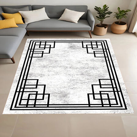 Rovigo Home Dijital Baskı Yıkanabilir Kaymaz Taban Salon Halısı Ve Yolluk RVG0944-FNL179