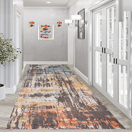 Rovigo Home Dijital Baskı Yıkanabilir Kaymaz Taban Salon Halısı Ve Yolluk RVG0965-FNL214