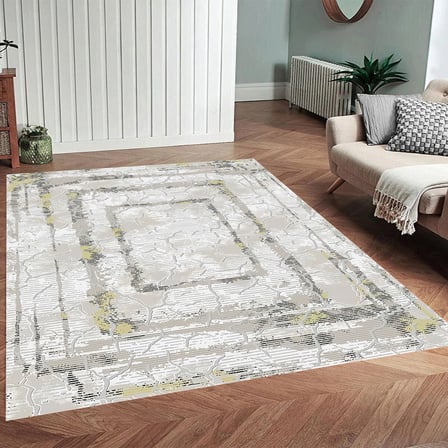 Rovigo Home Dijital Baskı Yıkanabilir Kaymaz Taban Salon Halısı Ve Yolluk RVG0966-FNL215