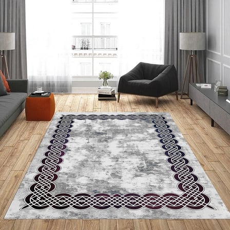 Rovigo Home Dijital Baskı Yıkanabilir Kaymaz Taban Salon Halısı Ve Yolluk RVG0975-FNL224