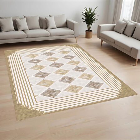 Rovigo Home Dijital Baskı Yıkanabilir Kaymaz Taban Salon Halısı Ve Yolluk RVG0988-FNL238