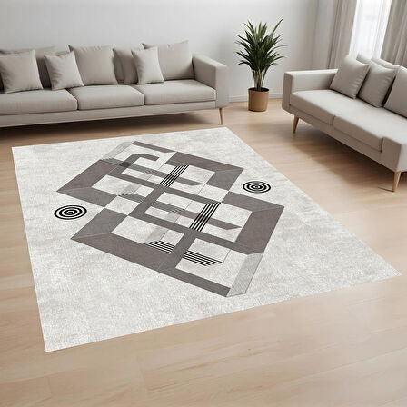 Rovigo Home Dijital Baskı Yıkanabilir Kaymaz Taban Salon Halısı Ve Yolluk RVG0995-FNL246