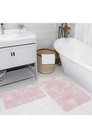 Dijital Baskı Yıkanabilir Kaymaz 2'li Banyo Paspası  RVG5214