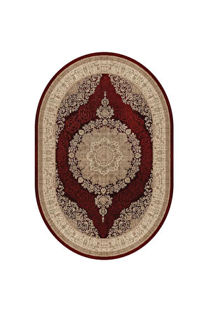 Dijital Baskı Yıkanabilir Kaymaz Taban Oval Halı RVG7226-HT997