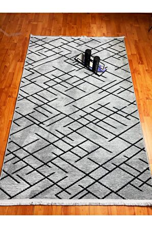 Rovigo Home Modern Şönil Dokuma Halı Yolluk ÇZGL SR-Gri