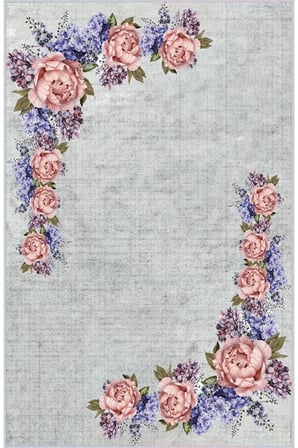 Dijital Baskı Yıkanabilir Kaymaz Taban Salon Halısı Ve Yolluk RVG0004-SD428