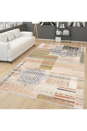 Dijital Baskı Yıkanabilir Kaymaz Taban Salon Halısı Ve Yolluk RVG0147-SM09