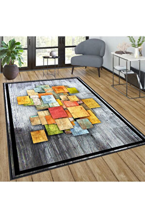 Dijital Baskı Yıkanabilir Kaymaz Taban Salon Halısı Ve Yolluk RVG0250