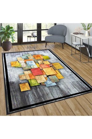 Dijital Baskı Yıkanabilir Kaymaz Taban Salon Halısı Ve Yolluk RVG0250