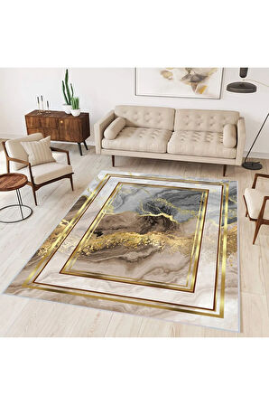 Dijital Baskı Yıkanabilir Kaymaz Taban Salon Halısı Ve Yolluk RVG0307-HY1180
